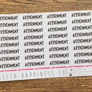 Assignment Planner Stickers