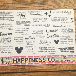 Princess Movie Planner Stickers