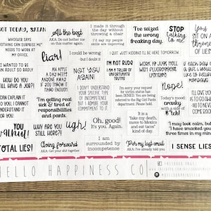 Snarky Work and Office Quotes - Planner Stickers