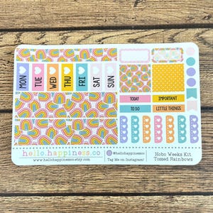 Rainbow Hobonichi Weeks Sticker Kit: Planner Decoration