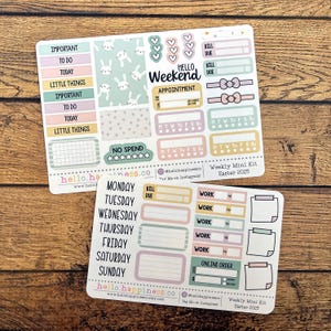 Newly Reformatted - Mini Weekly Kit Planner Stickers - Easter 2025