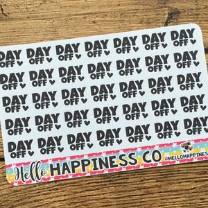 Day Off Planner Stickers