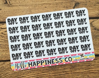 Day Off Planner Stickers
