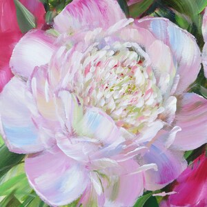 Peony painting Peonies painting Mothers day gift for Mother Summer blossom Summer flowers painting Peony Flower bouquet painting for gift image 5
