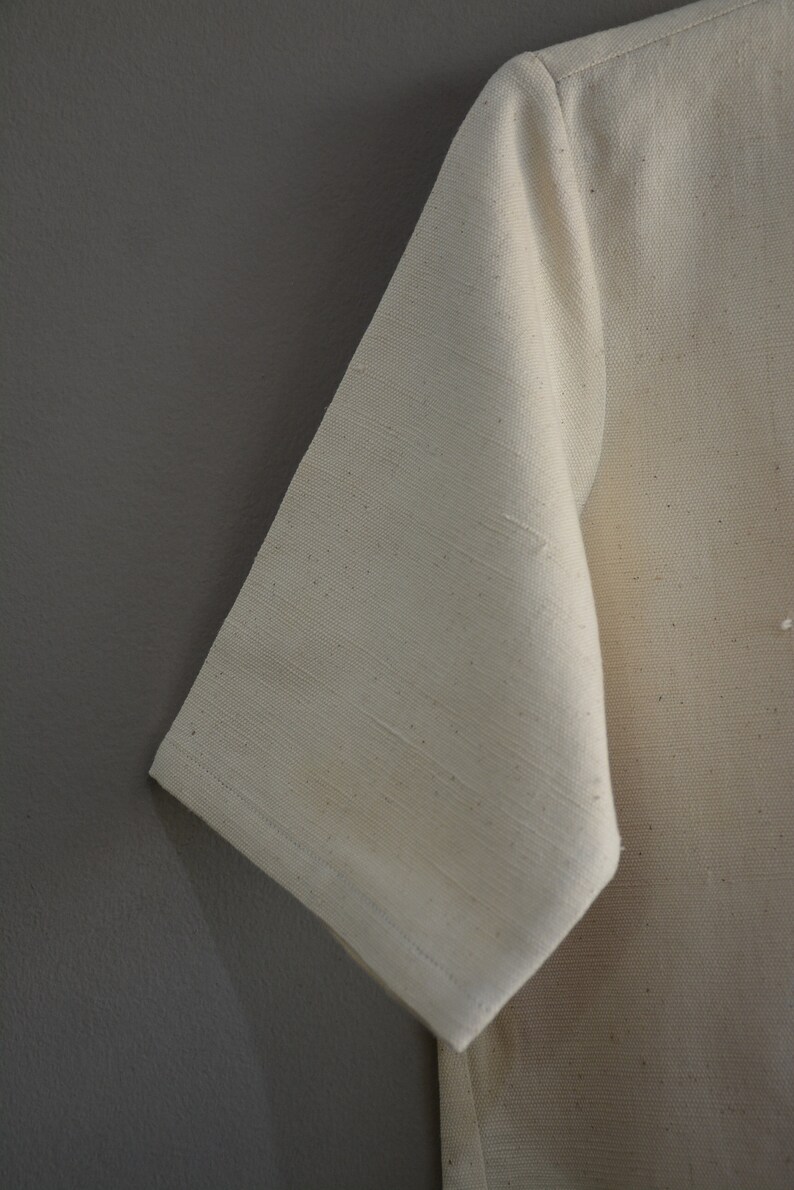 khadi garment . Hand-spun and handwoven khadi tunic hand-loom cotton khadi fabric khadi tunic