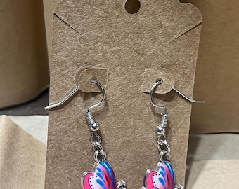 Flying Butterfly Earrings: Silver Plated, Nickel Free
