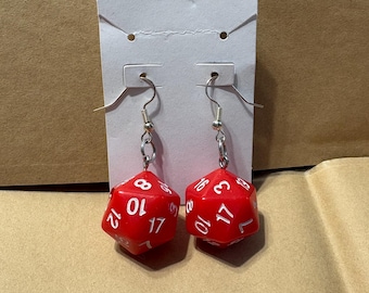 Red Dice Earrings