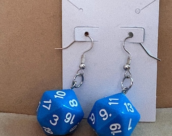 Blue Dice Earrings