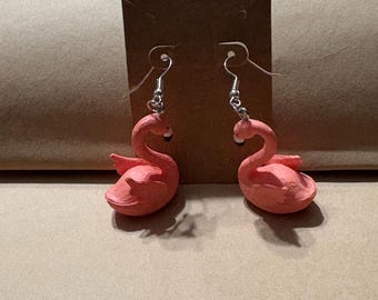 Flamingo Earrings: Lightweight Pink Bird, Nickel-Free