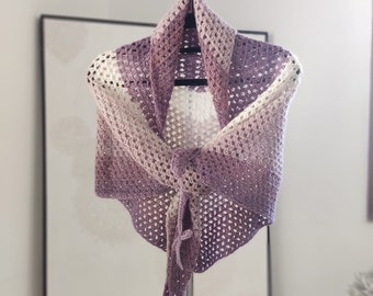 lilac shades 65" Knit Stole Wraps Triangle Shawl Women's Shoulder Scarf Gift Mom Cozy Winter Accessories Mother,s day