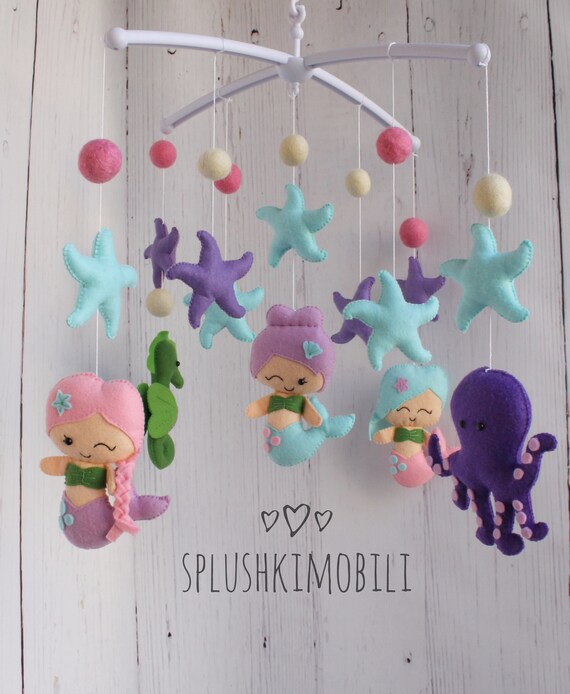 mermaid crib mobile