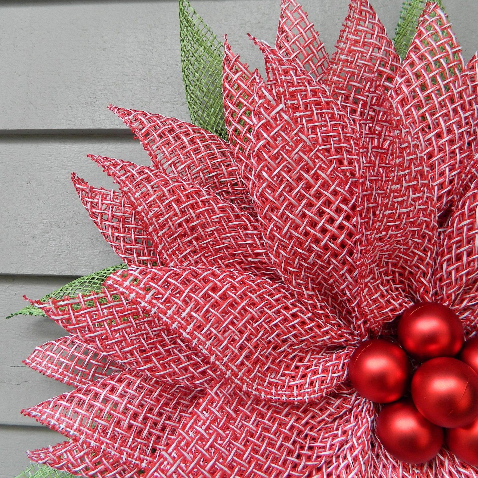 Spring Summer Flower Front Door Wreath Poinsettia Wreath