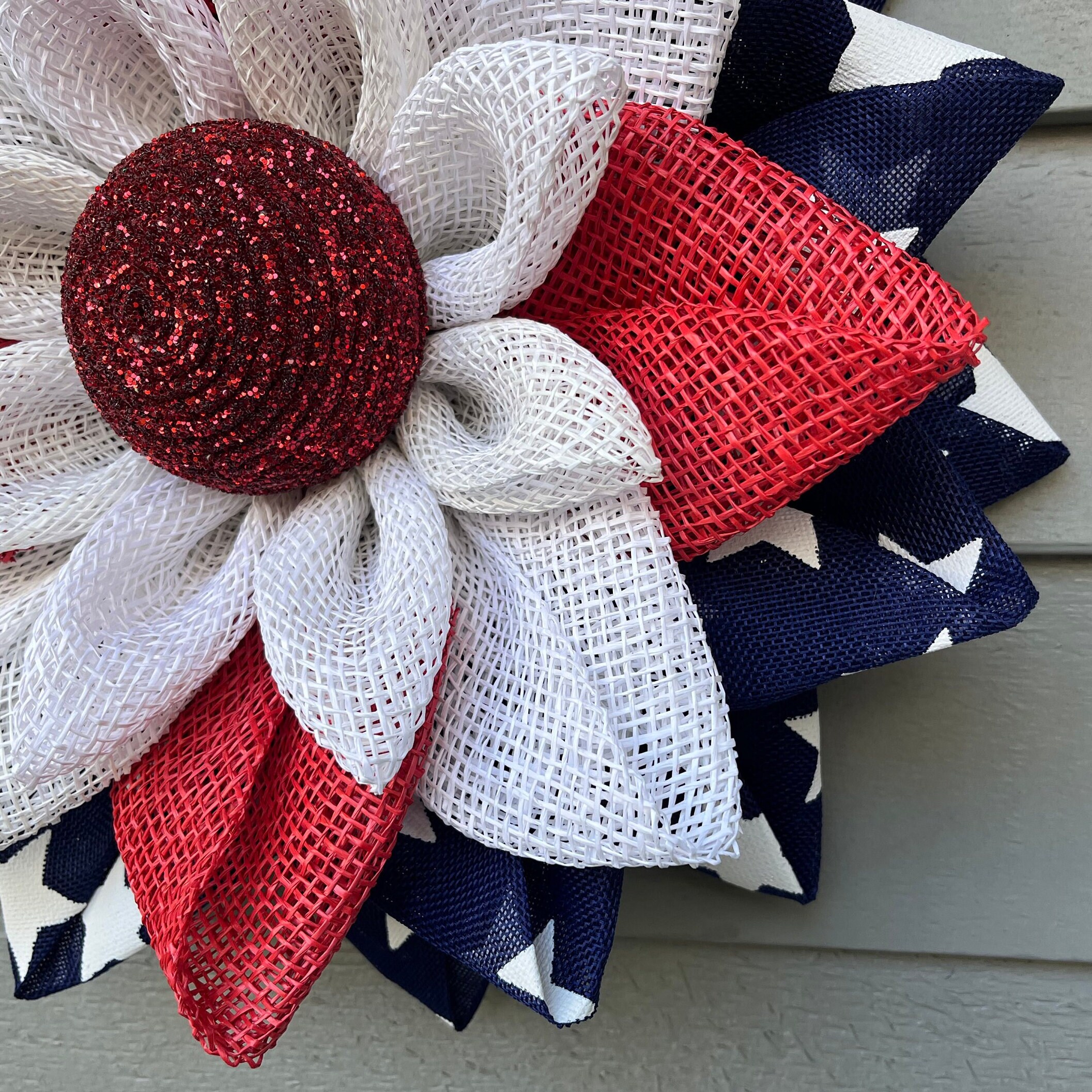 American Flag Front Door Wreath, Patriotic Wreath, July 4th Wreath, USA ...
