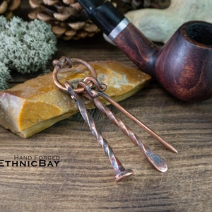 Copper Twisted Tobacco Pipe Tool, Hand Forged Tobacco Pipe Tamper