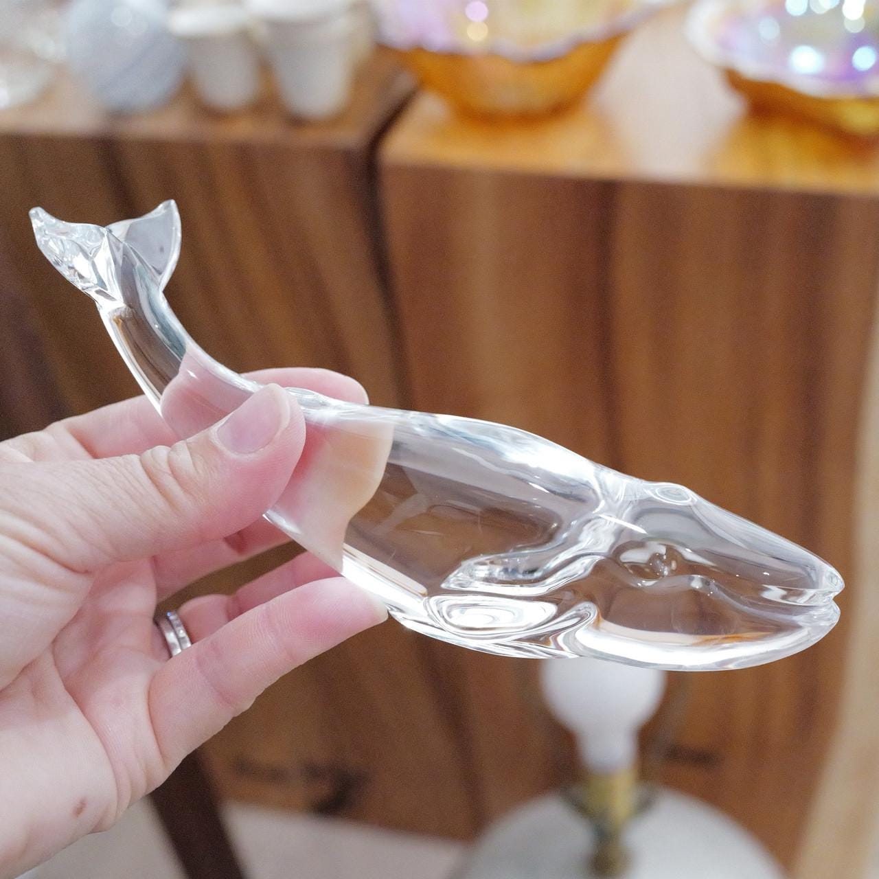 Baccarat クリスタルアヒル ペーパーウェイト バカラクリスタルのクジラのペーパーウェイト - Etsy 日本