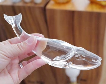 Fermacarte a forma di balena di Baccarat Crystal