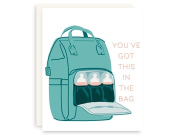 Funny Mom Baby Shower Card for Her New Mom Gift for Friend New Baby Congratulations