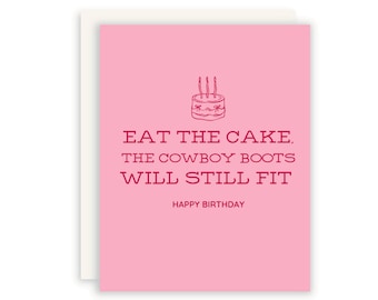 Western Birthday Gift for Her Funny Cowgirl Birthday Card for Friend Country Girl Birthday Pink Western Birthday Gift