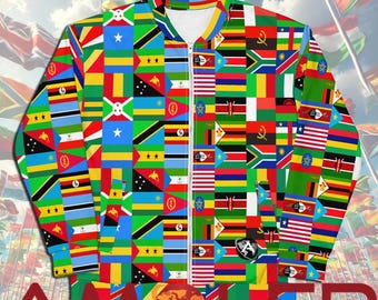 Africa Flags Unisex Bomber Jacket