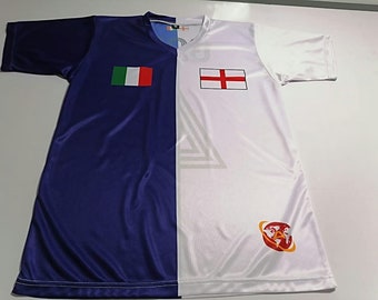 Half Italy Half England Soccer/Football Jersey