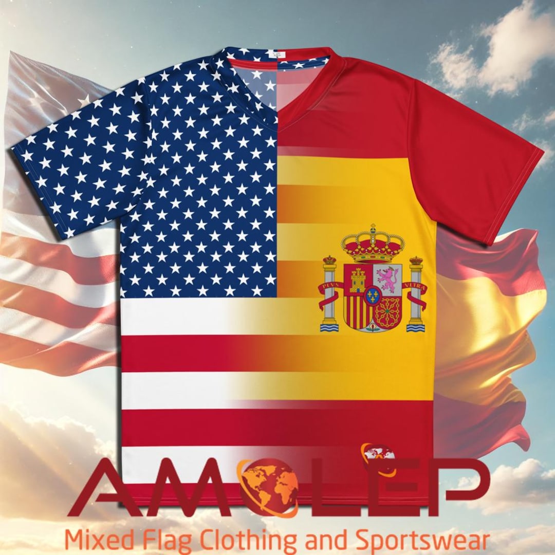 Dual Flag Half and Half Customisable, Personalisable Unisex Soccer ...