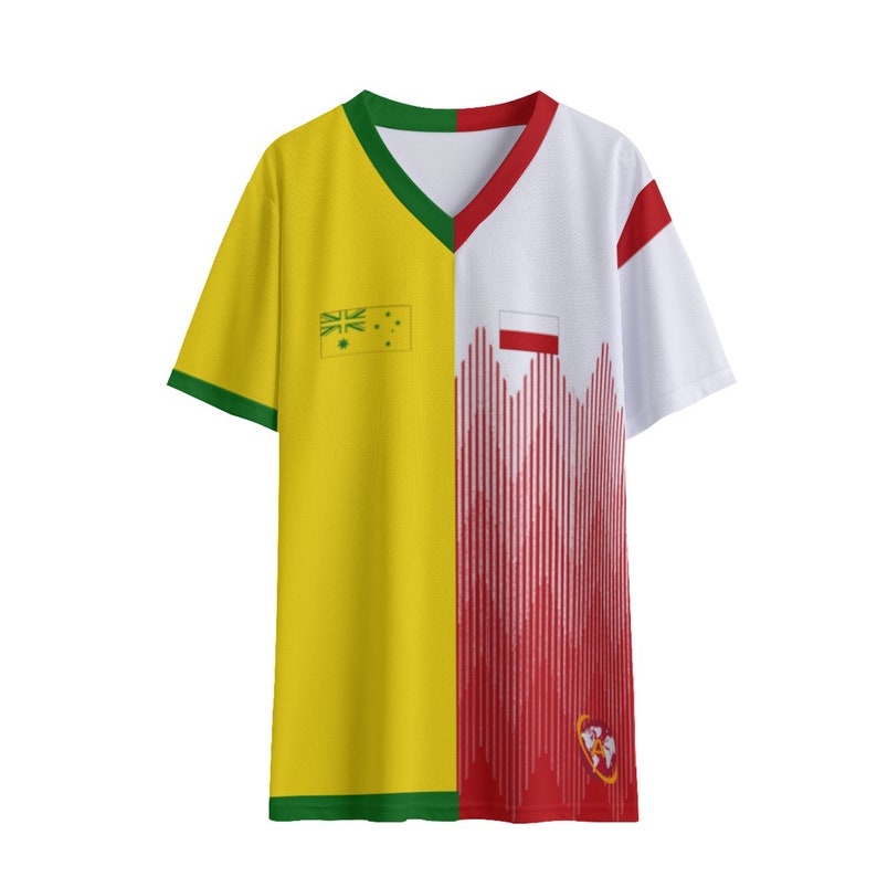 Half and Half Customisable Amolep Multinational football /soccer Jersey image 2