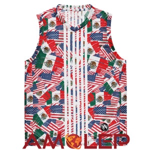 Half and Half Customizable Amolep Multinational Unisex Basketball Jersey