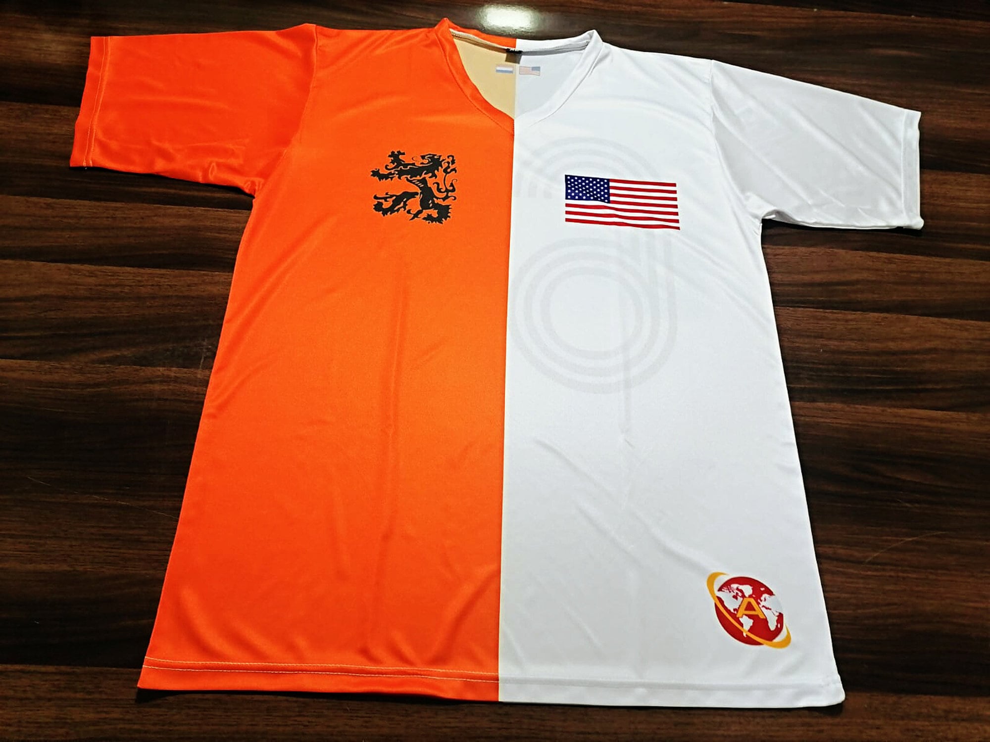  Netherlands Holland Orange KNVB Logo Large Stick Flag With 2  Feet Wooden Pole..New : Sports & Outdoors