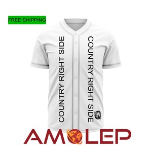 Half and Half Customizable Personalizable Amolep Multinational Baseball Jersey (Unisex)