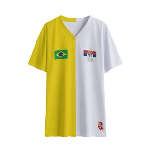 Half and Half Customisable Amolep Multinational football /soccer Jersey image 4