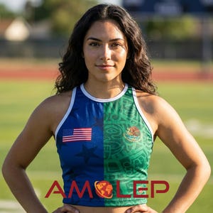 Custom Dual Flag Crop Tank Top • Binational High Neck Halter Top • Any 2 Countries
