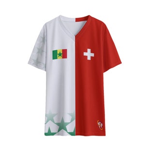 Half and Half Customisable Amolep Multinational football /soccer Jersey image 5