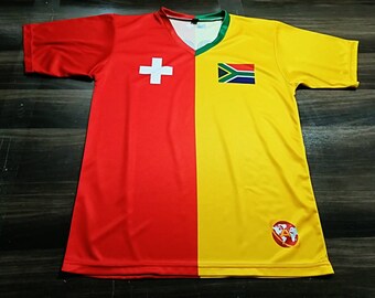 Half Switzerland and half South Africa multinational football/soccer Jersey