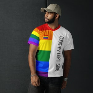 Half Rainbow and Half Any Other Country Amolep Multinational football /soccer Jersey