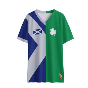 Half Scotland and Half Ireland Amolep Multinational football/soccer Jersey