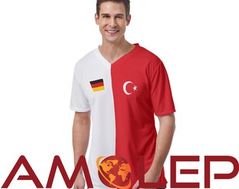 Maglia da calcio mezza Germania e mezza Turchia - Maglia da calcio Germania Türkiye