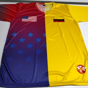 Half United States (USA) Half Colombia Soccer/Football Jersey