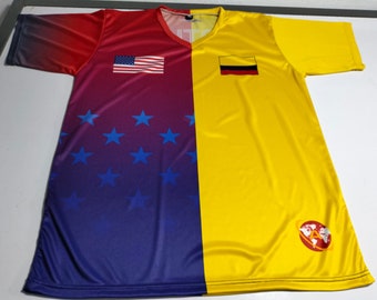 Maglia da calcio mezza Colombia degli Stati Uniti (USA).