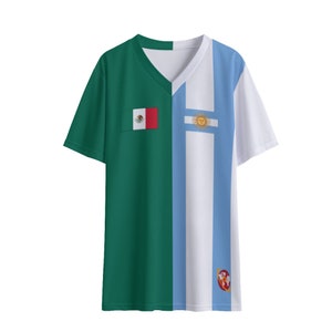 Half and Half Customisable Amolep Multinational football /soccer Jersey image 6