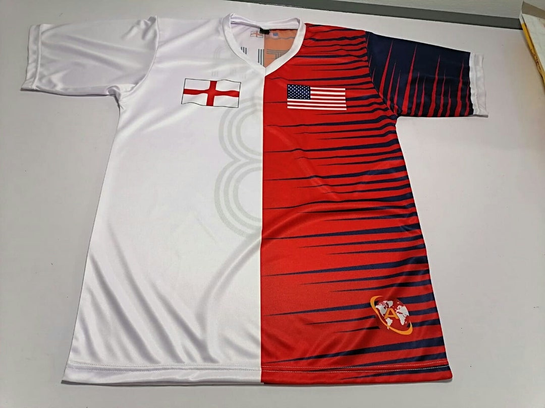 Half England and Half USA Amolep Football soccer Jersey Etsy