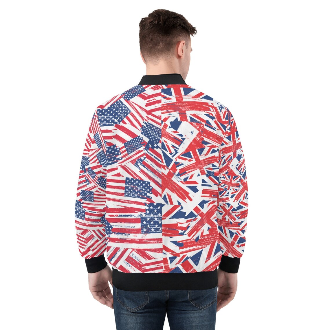 Multiple Country Jacket Double/combo Flag Half and Half Bomber Jacket - Customizable (select ...