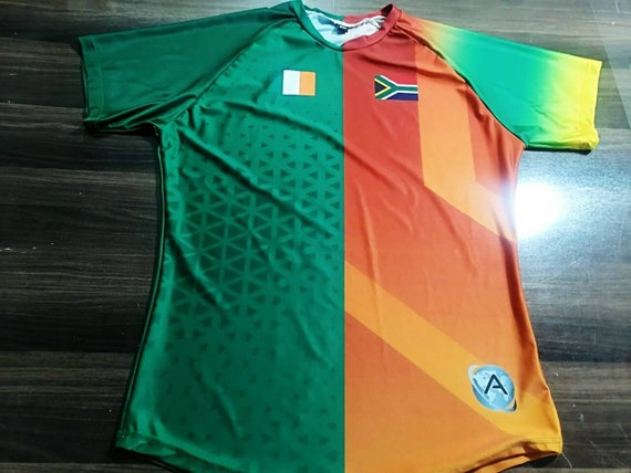 Half Ireland and Half South Africa Amolep Rugby Jersey