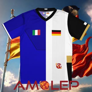 Half Italy Half Germany Soccer/Football Binationale Unisex Jersey (Personalisable)