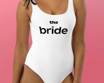 Bruidsbadpak, wit zwemkleding, zwemkleding uit één stuk, badkleding bruid, badpak huwelijksreis, vakantie-outfit, damesmaillot