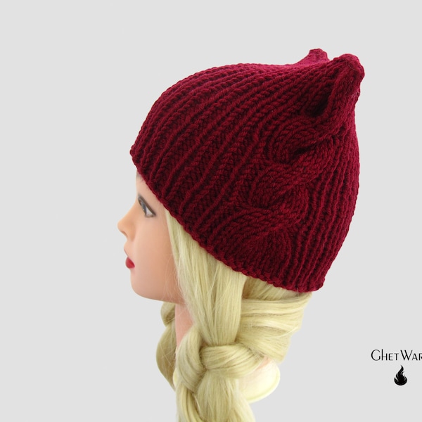 Wool Winter Hat with Cat Ears. Hand Knit. Animal Ears. Cheap Winter Hat. Stylish Wool Hat Cat Ears. Hat Store. Girls hat. Women hat.