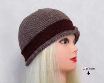Knitten Handmade Retro Hat. Vintage Handmade Hat. Heat Hat. Hand Knit Hats. Head Accessories. Ear Warmer. Winter Hat Retro style.