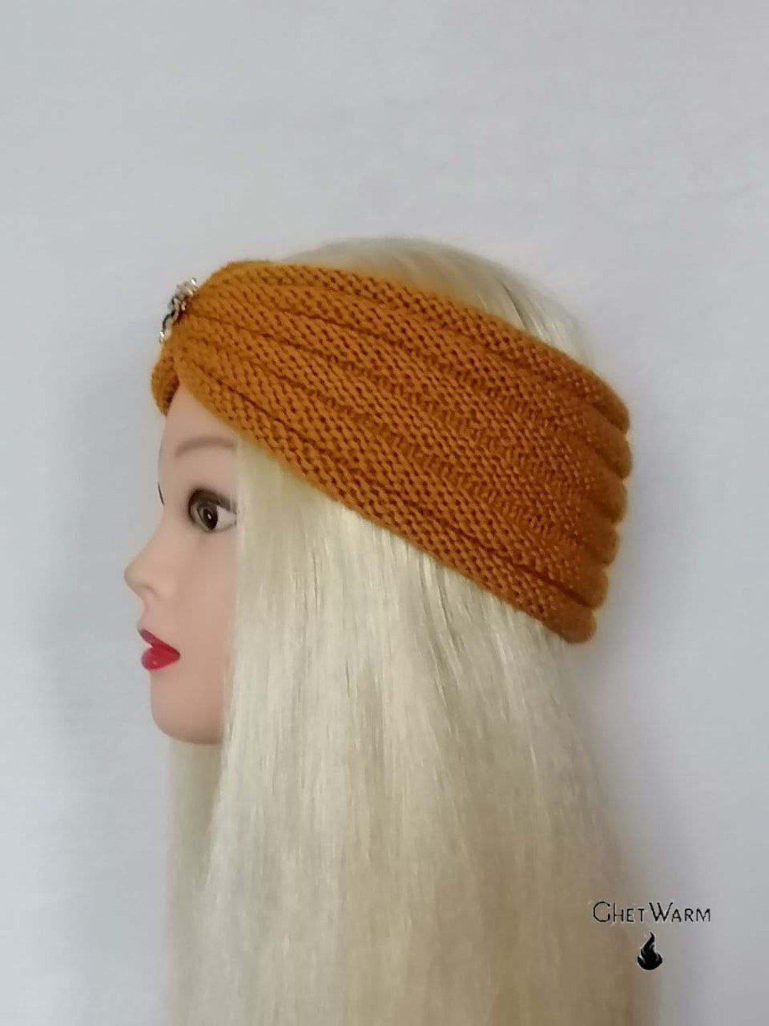 Handmade Knit Ear Warmer. Mittens for Woman. Yoga Headbands. Hair ...