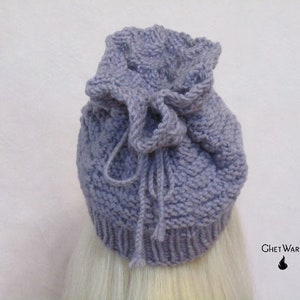 Wool Handmade Knitten Hat Transformer Scarf. Hair Bows. Gray Women Hat Transformer. Head Accessories. Ear Warmer. Winter Headdress. image 4