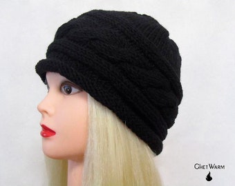 Wool woman Knitten Handmade Retro Hat. Vintage Handmade Hat. Heat Hat. Hand Knit Hats. Head Accessories. Ear Warmer. Winter Hat Retro style.