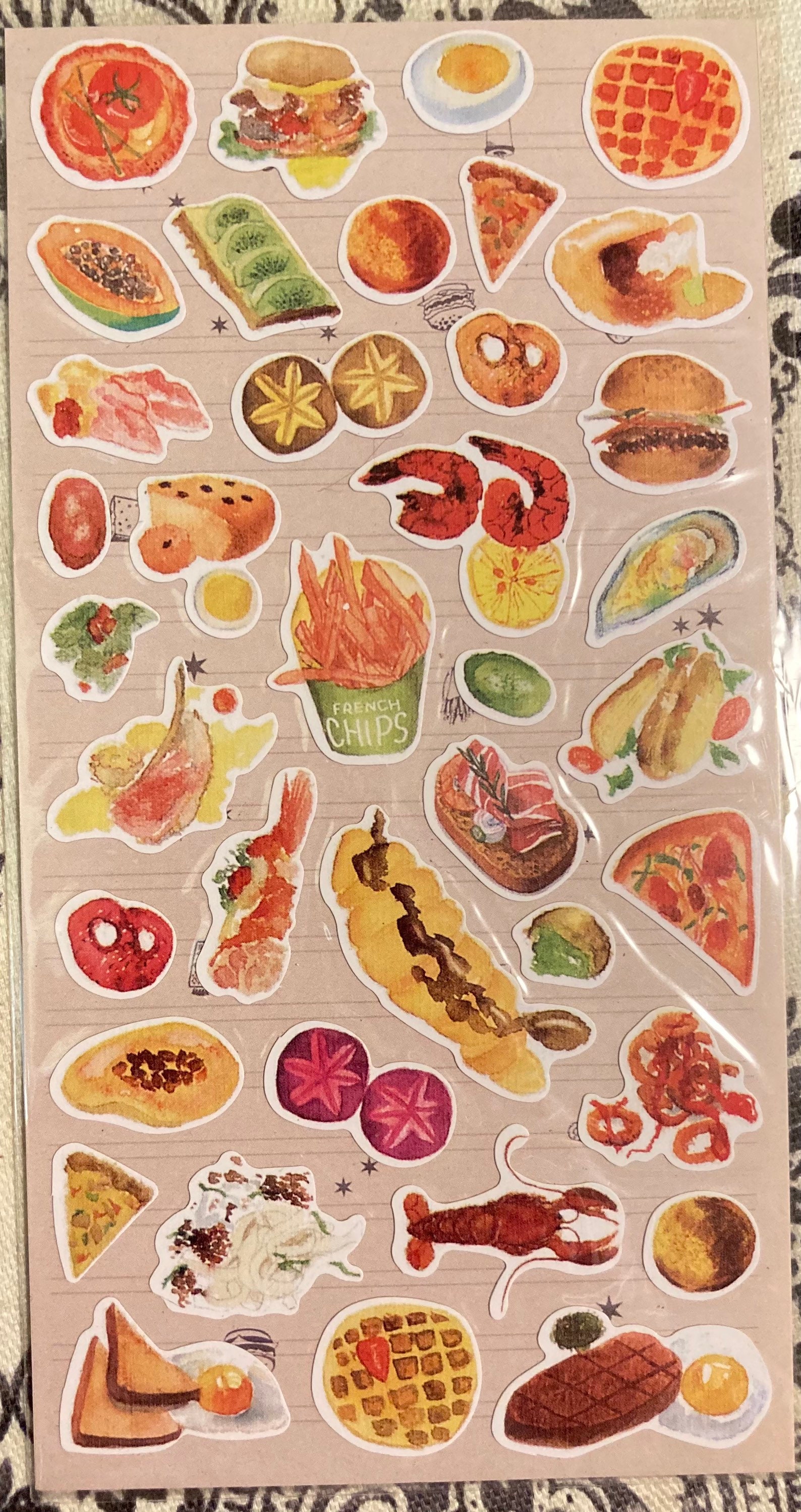 Kawaii food sticker sheet Kawaii seafood stickers Etsy